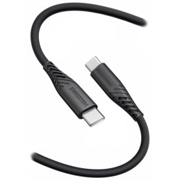 Swissten datový kabel soft silicone usb-c / usb-c 0,4 m černý
