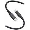 Swissten data cable soft silicone usb-c / usb-c 0.4 m black