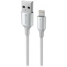 Swissten datový kabeltextile ii usb / lightning 1,5 m bílý