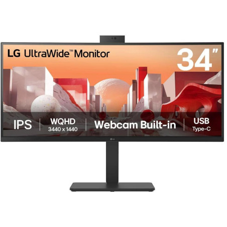 POŠKOZENÝ OBAL - LG monitor 34BA85QE IPS 34"  QHD zakřivený /3440x1440 /21:9/300 cd/m2/5ms/HDMI/DP/USB-C/60Hz/HDR10/ OnScreen ..