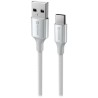 Swissten data cabletextile ii usb / usb-c 1.5 m white