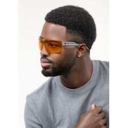 GUNNAR kancelářske/herní brýle CYBERPUNK DEX * STEEL *jantárová MAX  skla BLF 98 * NEUTRAL focus