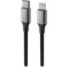Swissten Datenkabel Textil II USB-C / Lightning 1,5 m schwarz