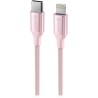 Swissten data cabletextile ii usb-c / lightning 1.5 m pink