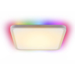 OPRAVENÉ - IMMAX NEO LITE TUDO SMART stropní svítidlo s RGB podsvícením 40x40cm, 50W Wi-Fi bílá, TUYA