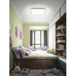 OPRAVENÉ - IMMAX NEO LITE TUDO SMART stropní svítidlo s RGB podsvícením 40x40cm, 50W Wi-Fi bílá, TUYA