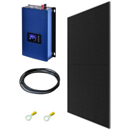 Solarmi 600B Balkónová elektrárna 1kW GridFree GTIL měnič s limiterem + 600Wp černý solární panel + příslušenství