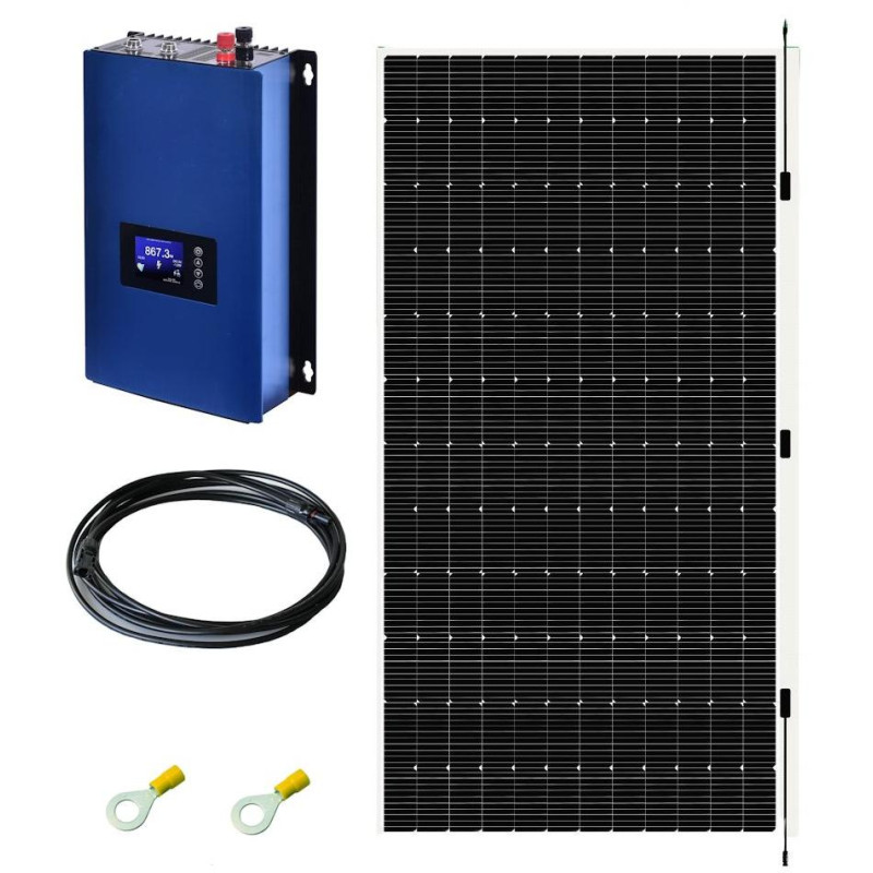 Solarmi 500F Balkónová elektrárna 1kW GridFree GTIL měnič s limiterem + 520Wp flexibilní solární panel + příslušenství