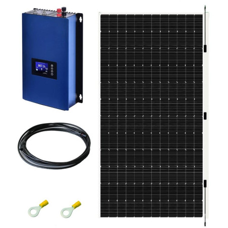 Solarmi 500F Balkónová elektrárna 1kW GridFree GTIL měnič s limiterem + 520Wp flexibilní solární panel + příslušenství