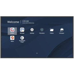 ViewSonic 65" Prezentační Display 3840*2160,500nits,1200:1,8GRAM/32GB,HDMI,USB-A,USB-C,RS232,Speaker16W*2,RJ45*2,Black