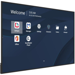 ViewSonic 86"Prezentační Display 3840*2160,500nits,1200:1,8GRAM/32GBHDMI,USB-A,USB-C,RS232,Speaker16W*2,RJ45*2,Black