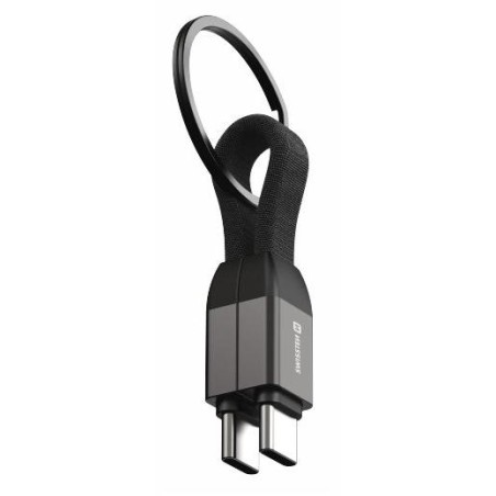 Swissten magnetický keychain kabel usb-c / usb-c 9,7 cm