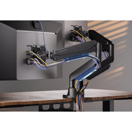 Endorfy držák monitorů Atlas GS Pro Double / 2 monitory max. 16 kg a 34"/42" / pivot / VESA / plynová pružina /