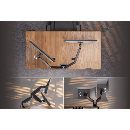 Endorfy držák monitorů Atlas GS Pro Double / 2 monitory max. 16 kg a 34"/42" / pivot / VESA / plynová pružina /