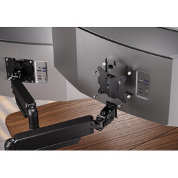 Endorfy držák monitorů Atlas GS Pro Double / 2 monitory max. 16 kg a 34"/42" / pivot / VESA / plynová pružina /