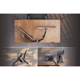 Endorfy držák monitorů Atlas GS Double / 2 monitory max. 10kg a 32" / pivot / VESA / plynová pružina