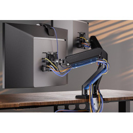 Endorfy držák monitorů Atlas GS Double / 2 monitory max. 10kg a 32" / pivot / VESA / plynová pružina