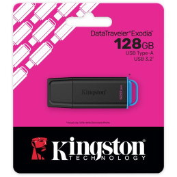 KINGSTON DataTraveler EXODIA 128GB / USB 3.2 Gen1 / černá + modrá