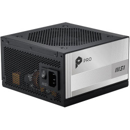 MSI zdroj PRO A850PL PCIE5/ 850W/ ATX3.1/ akt. PFC/ 7 let celk. záruka/ 120mm fan/ modulární kabeláž/ 80PLUS Platinum