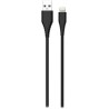 Kolorowy kabel danych USB/Apple Lightning/2,4A/1m/PVC/Czarny