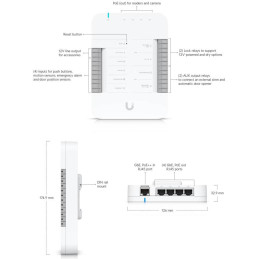 POUŽITÉ - Ubiquiti UniFi Access Door Hub - Hub pro 1 dveře, 4x PoE Out, 2x výstup 12V nebo Dry, 2x AUX výstup - Výprodej