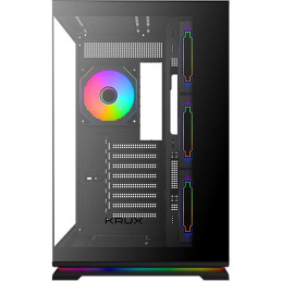 Krux skříň Atron / ATX / 4x120 mm PWM ARGB fan / USB 2.0 / USB 3.0 / USB-C / panoramatická / černá