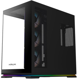 Krux skříň Atron / ATX / 4x120 mm PWM ARGB fan / USB 2.0 / USB 3.0 / USB-C / panoramatická / černá