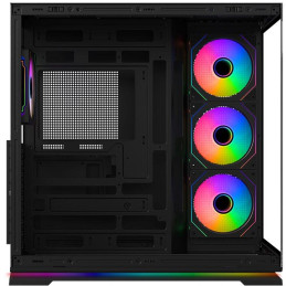 Krux skříň Atron / ATX / 4x120 mm PWM ARGB fan / USB 2.0 / USB 3.0 / USB-C / panoramatická / černá