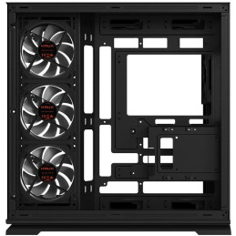 Krux skříň Atron / ATX / 4x120 mm PWM ARGB fan / USB 2.0 / USB 3.0 / USB-C / panoramatická / černá