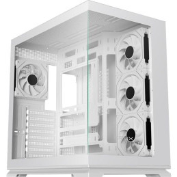 Krux skříň Atron ATX / 4x120 mm PWM ARGB fan / USB 2.0 / USB 3.0 / USB-C / panoramatická / bílá