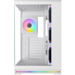Krux skříň Atron ATX / 4x120 mm PWM ARGB fan / USB 2.0 / USB 3.0 / USB-C / panoramatická / bílá