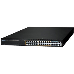 Planet SGS-6341-24P6X L3 switch, 24x1Gb, 6x10Gb SFP+, 24x PoE 802.3at 370W, HW/IP stack, VSF/Cluster