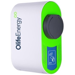 OlifeEnergy EV nabíječ elektromobilů PLUS AC 22kW, Wallbox, Type2, zásuvka, pro DEYE/Solarmi, RFID, automód