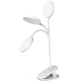 Colorway stolní LED lampa / CW-DL02B-B/ Integrovaná baterie / Klip/ Bílá