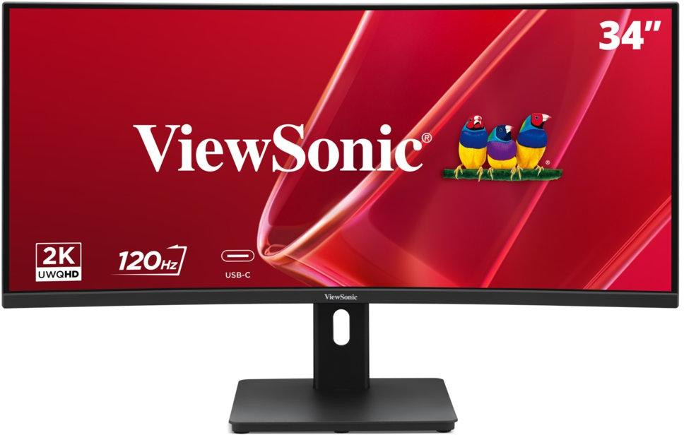 ViewSonic VA3420C-2 34" 21:9, 3440 x 1440, VA zakřivený monitor,120Hz,HDMI,DP,USB,USB-C 96W, speakers,výš. stavitelný