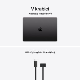 CTO Apple MacBook Pro 16" (2026) / M5 Pro / 16,2" / 18C CPU / 20C GPU / 24GB RAM / 1TB SSD / US / Vesmírně černý
