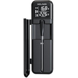 HELMER chytrý bezdrátový kuchyňský teploměr s jednou sondou TM 27/ LCD displej/ –10 až 100 °C/ Bluetooth/ černý