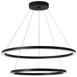 POŠKOZENÝ OBAL - IMMAX NEO FINO SMART závěsné svítidlo 2 kruhy, 60+80cm, 93W, černé, Zigbee 3.0, TUYA