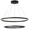POŠKOZENÝ OBAL - IMMAX NEO FINO SMART závěsné svítidlo 2 kruhy, 60+80cm, 93W, černé, Zigbee 3.0, TUYA