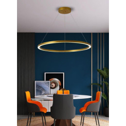 POŠKOZENÝ OBAL - IMMAX NEO FINO SMART závěsné svítidlo 1 kruh, 80cm, 60W, zlaté, Zigbee 3.0, TUYA