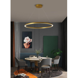 POŠKOZENÝ OBAL - IMMAX NEO FINO SMART závěsné svítidlo 1 kruh, 80cm, 60W, zlaté, Zigbee 3.0, TUYA