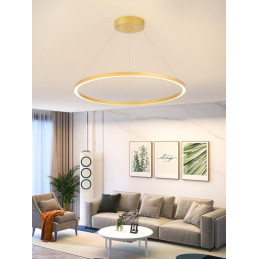 POŠKOZENÝ OBAL - IMMAX NEO FINO SMART závěsné svítidlo 1 kruh, 80cm, 60W, zlaté, Zigbee 3.0, TUYA