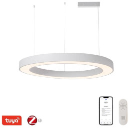 POŠKOZENÝ OBAL - IMMAX NEO PASTEL SLIM SMART závěsné svítidlo 95 x 7cm 68W bílé Zigbee 3.0, TUYA