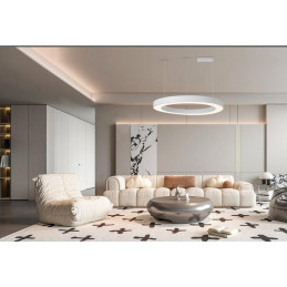 POŠKOZENÝ OBAL - IMMAX NEO PASTEL SLIM SMART závěsné svítidlo 95 x 7cm 68W bílé Zigbee 3.0, TUYA