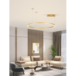 POŠKOZENÝ OBAL - IMMAX NEO FINO NEW SMART závěsné svítidlo 1 kruh, 80cm, 60W, zlaté, Zigbee 3.0, TUYA