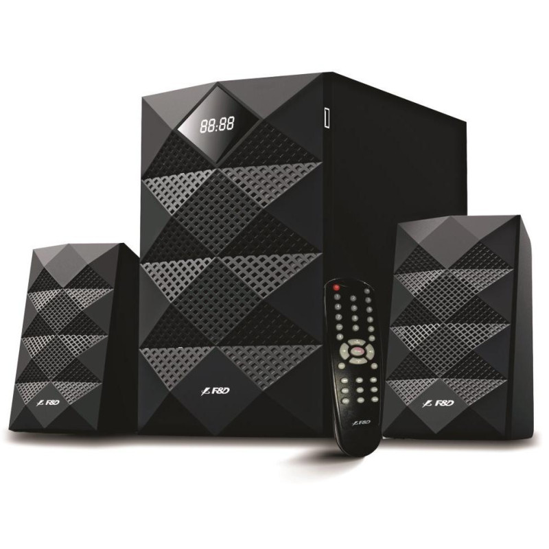 POŠKOZENÝ OBAL - FENDA F&D repro A180X/ 2.1/ 42W/ černé/ BT4.0/ FM rádio/ USB přehrávání/ dálkový ovladač