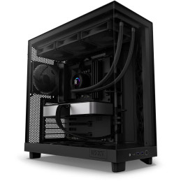 POŠKOZENÝ OBAL - NZXT skříň H6 Flow dvoukomorová / MidT / 3x120mm fan / 2xUSB 3.2 / USB-C / prosklená bočnice i čelo / černá