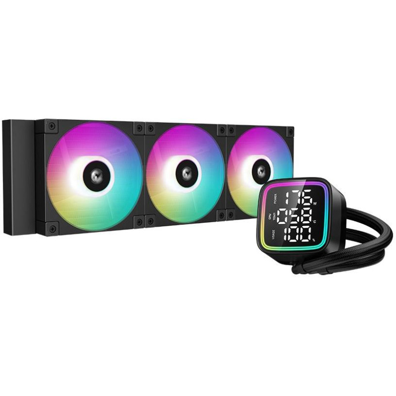 DEEPCOOL vodní chladič LD360 / 3x120 mm PWM ARGB fan / display / černý