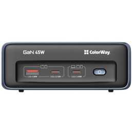 COLORWAY Prodlužovací napájecí přívod s přepěťovou ochranou/ 2x Schuko/ 2x USB-C 45W/ 1x USB-A/ kabel 2m
