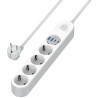 COLORWAY Prodlužovací napájecí přívod/ 4x Schuko/ 2x USB-C 20W/ 2x USB-A/ kabel 2m